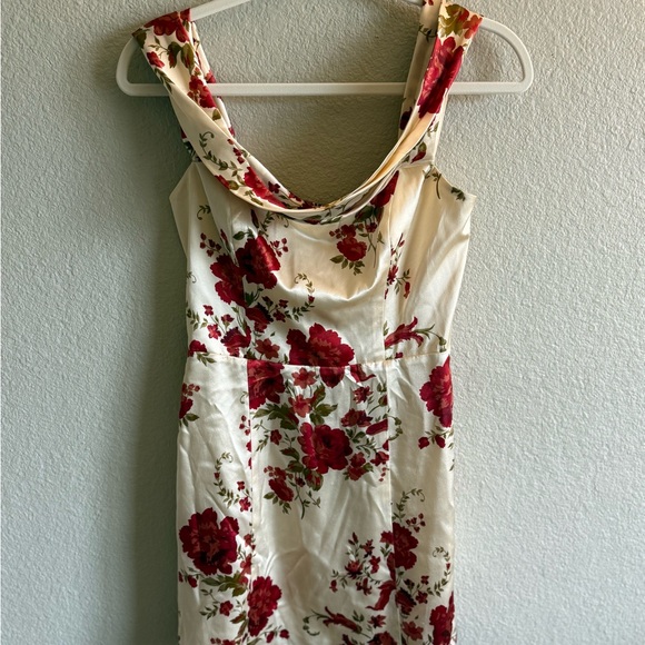 Reformation Silk Mini Dress Strapless Floral Spring Feminine Coquette Chic - Picture 2 of 9